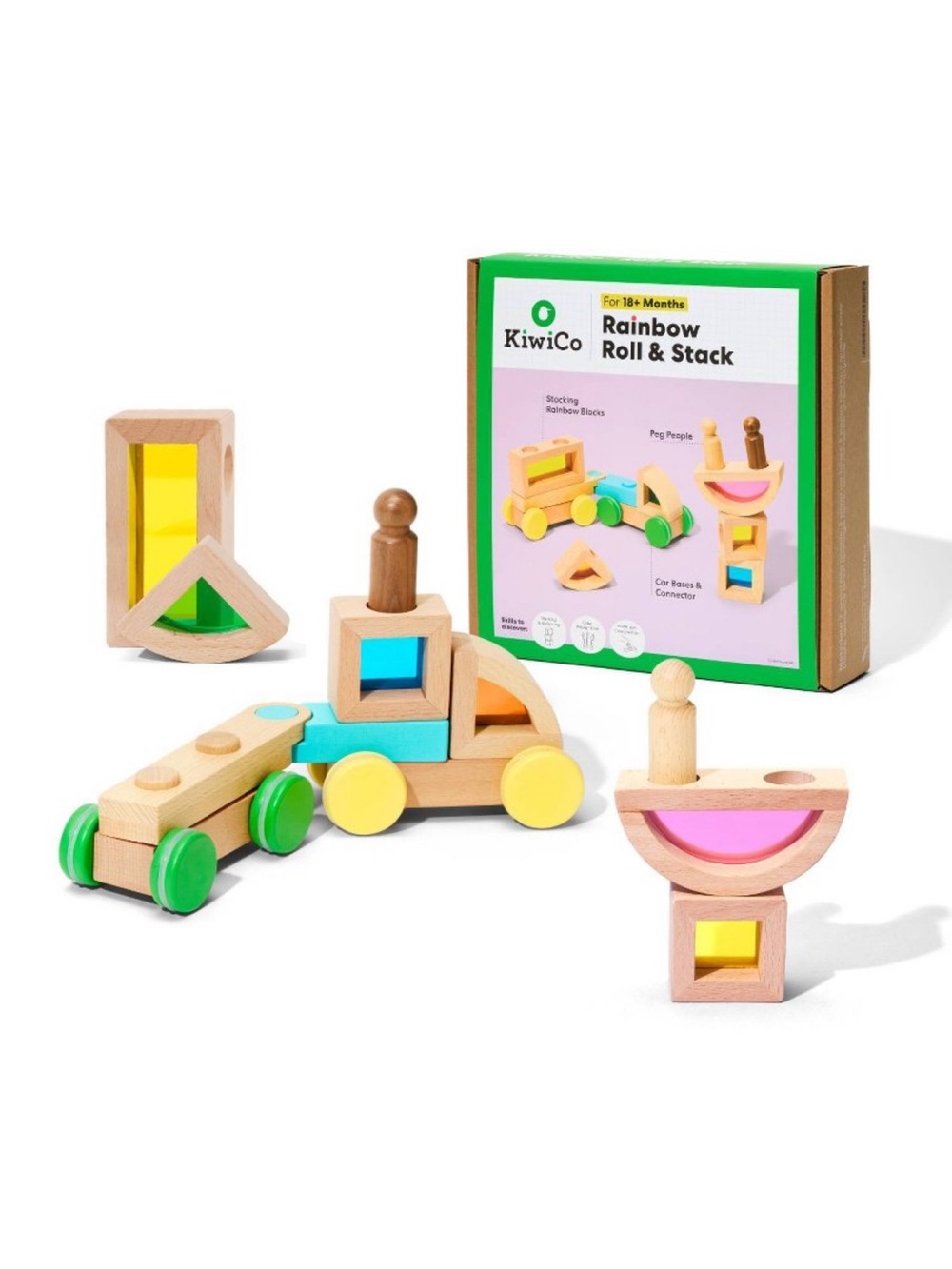 KiwiCo Rainbow Roll & Stack Wooden Toy
Activity Play Center 18m+ - 11pc